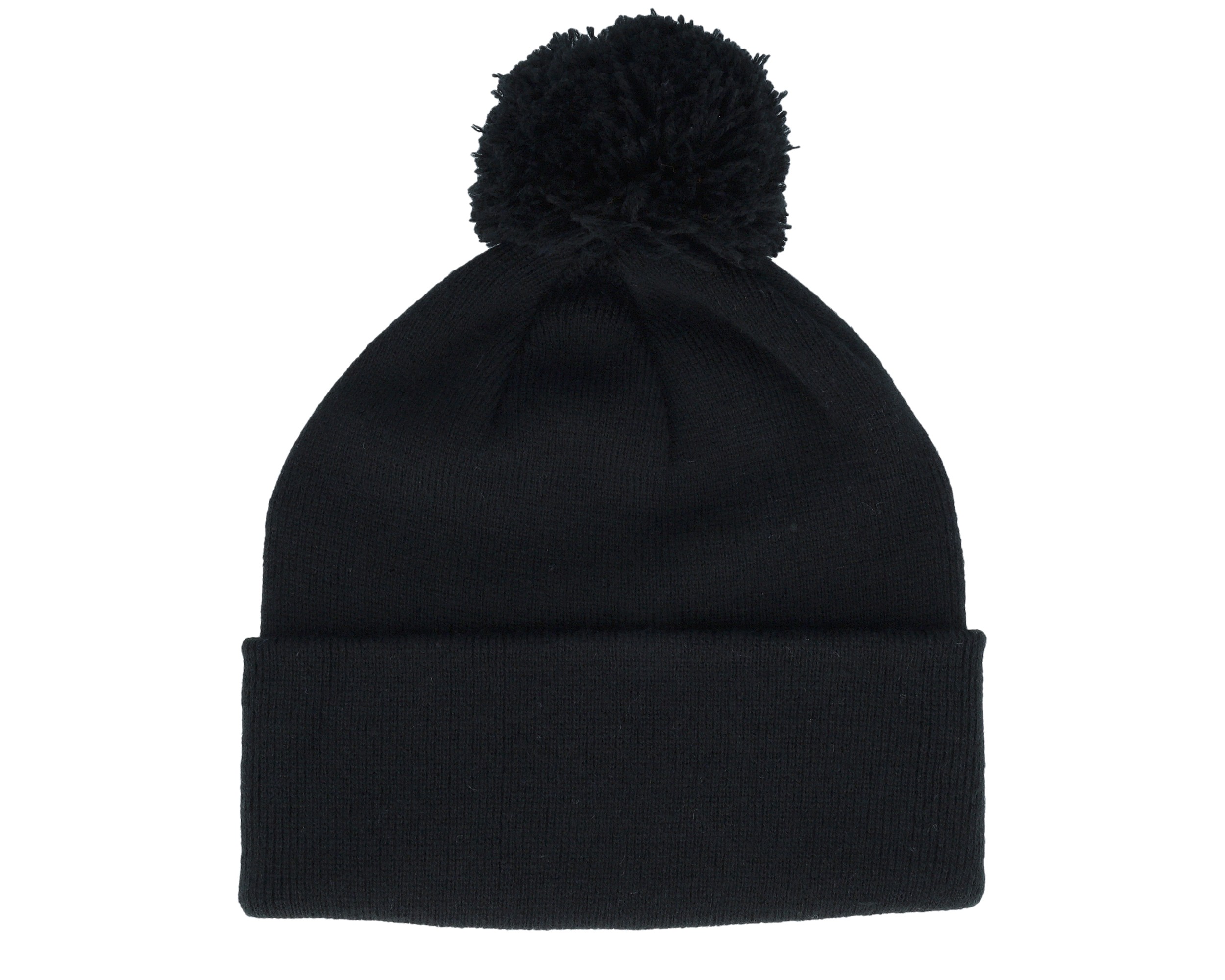 black beanie with pom pom men's