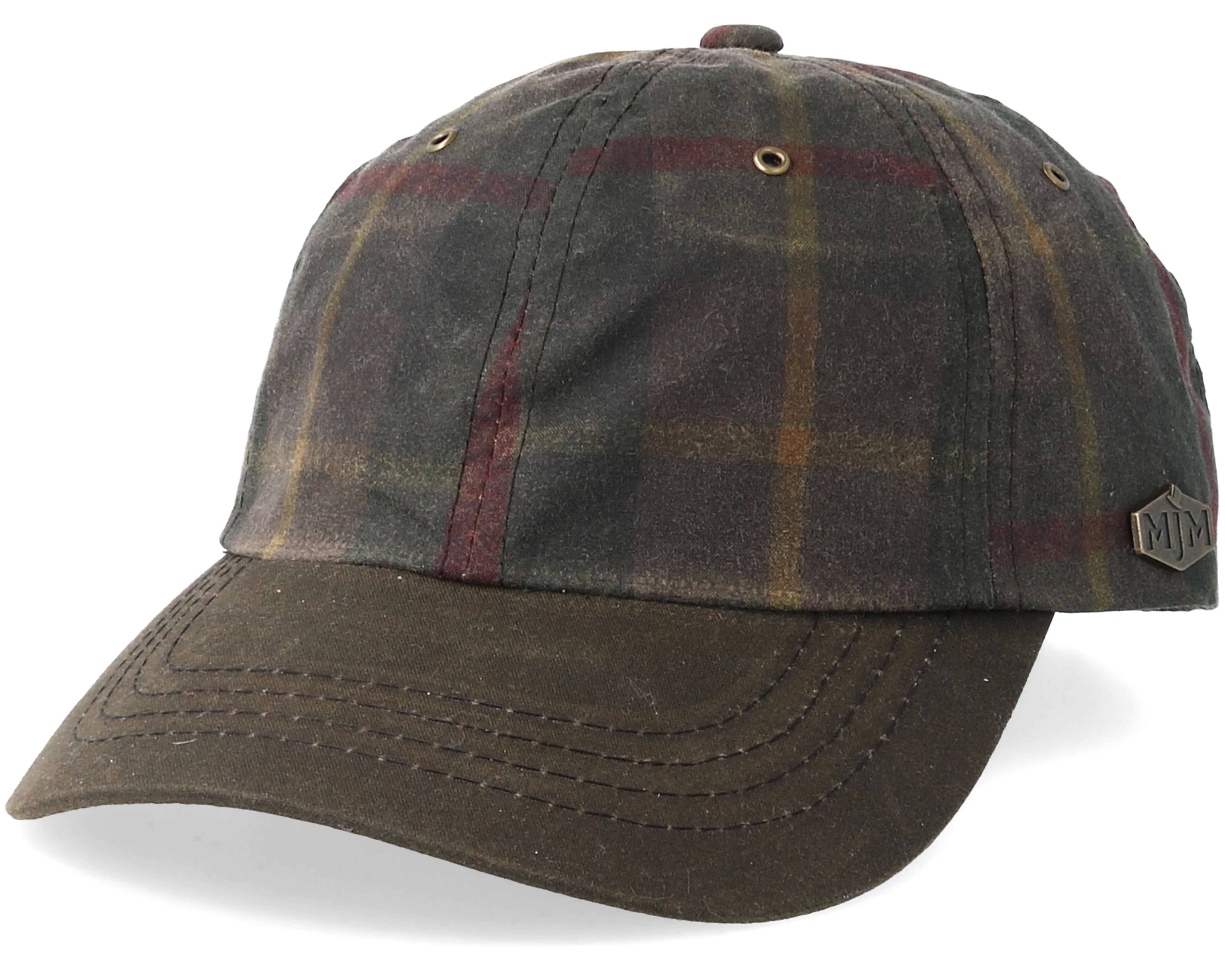 Duck Wax Cotton Brown Check Adjustable MJM Hats caps