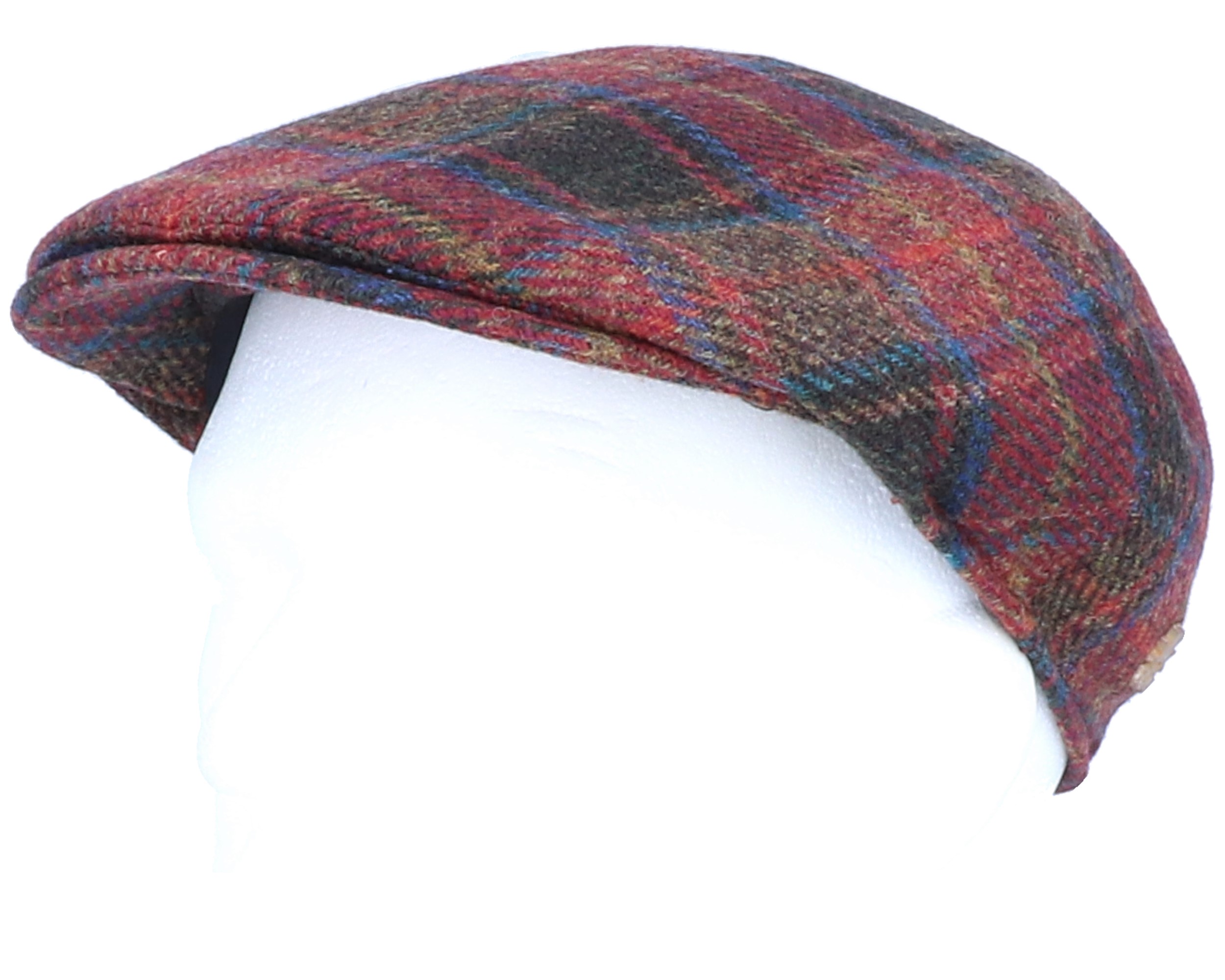 Matt Virgin Wool Multi Red Flat Cap Mayser caps