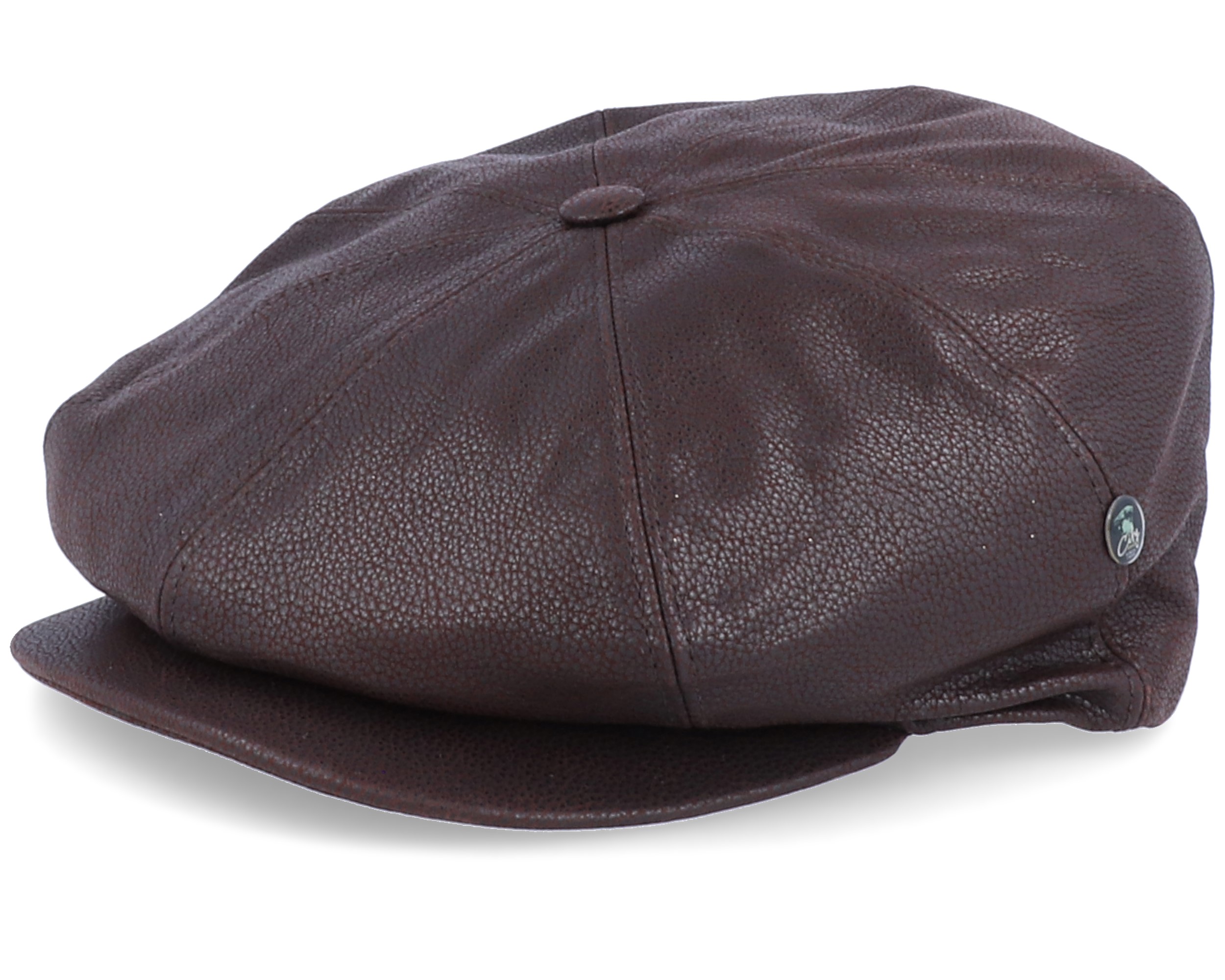 Suede Leather Brown Flat Cap City Sport caps