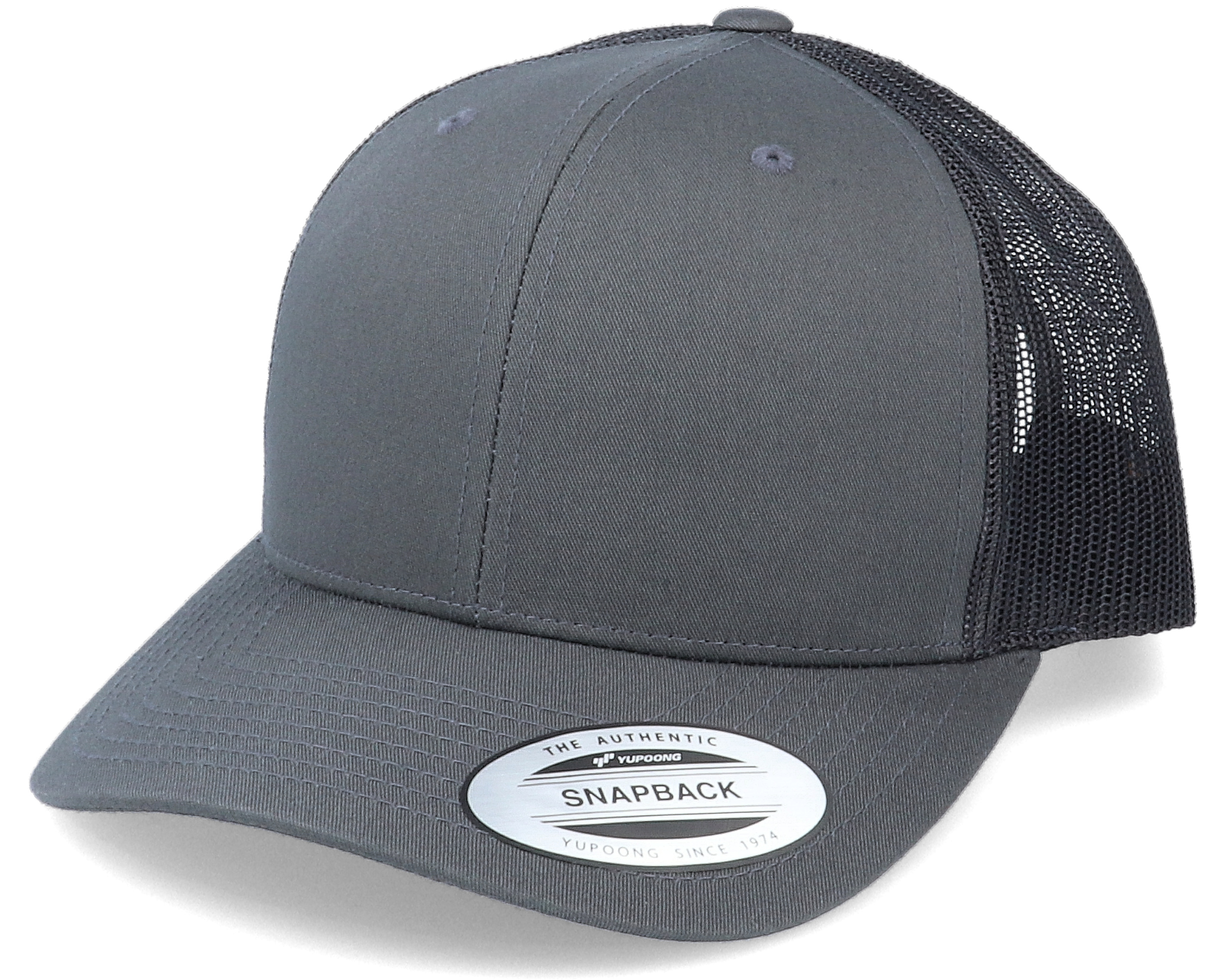 6-Panel Retro Charcoal Trucker - Yupoong caps - Hatstoreaustralia.com