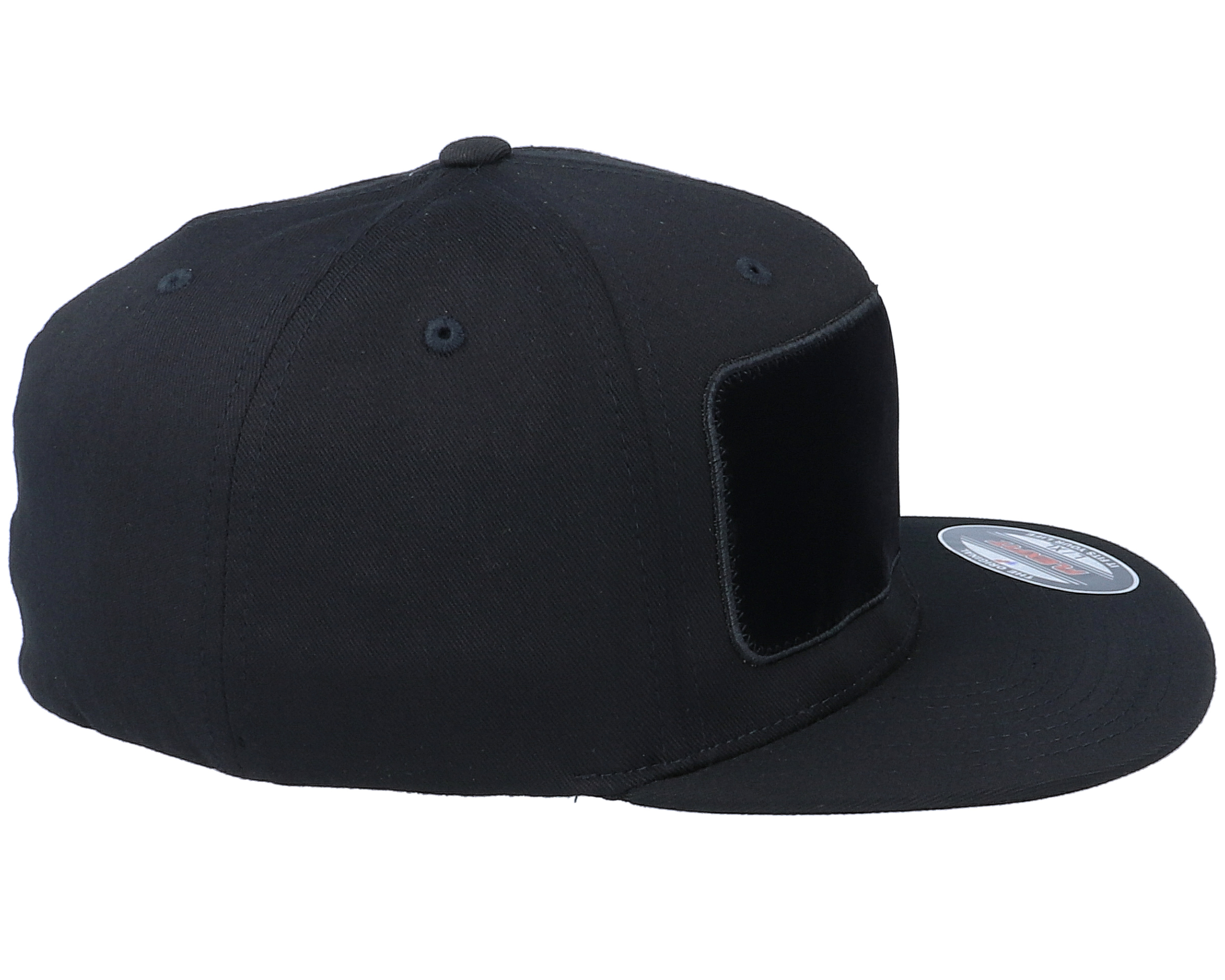 Velvet Patch Flat Brim Black Fitted Hatstore caps Hatstore.co.uk