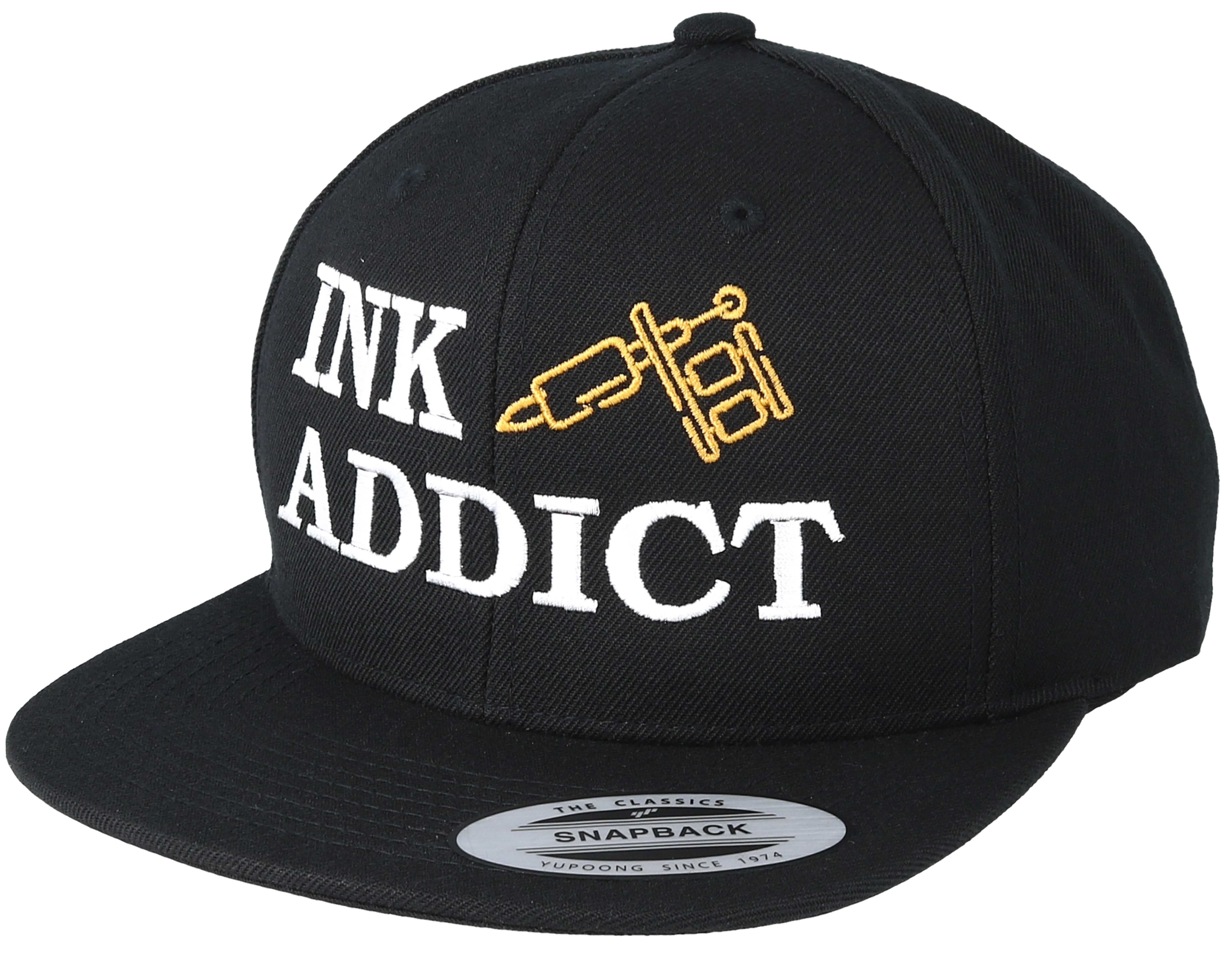 Ink Addict Black Snapback Tattoo Collective caps