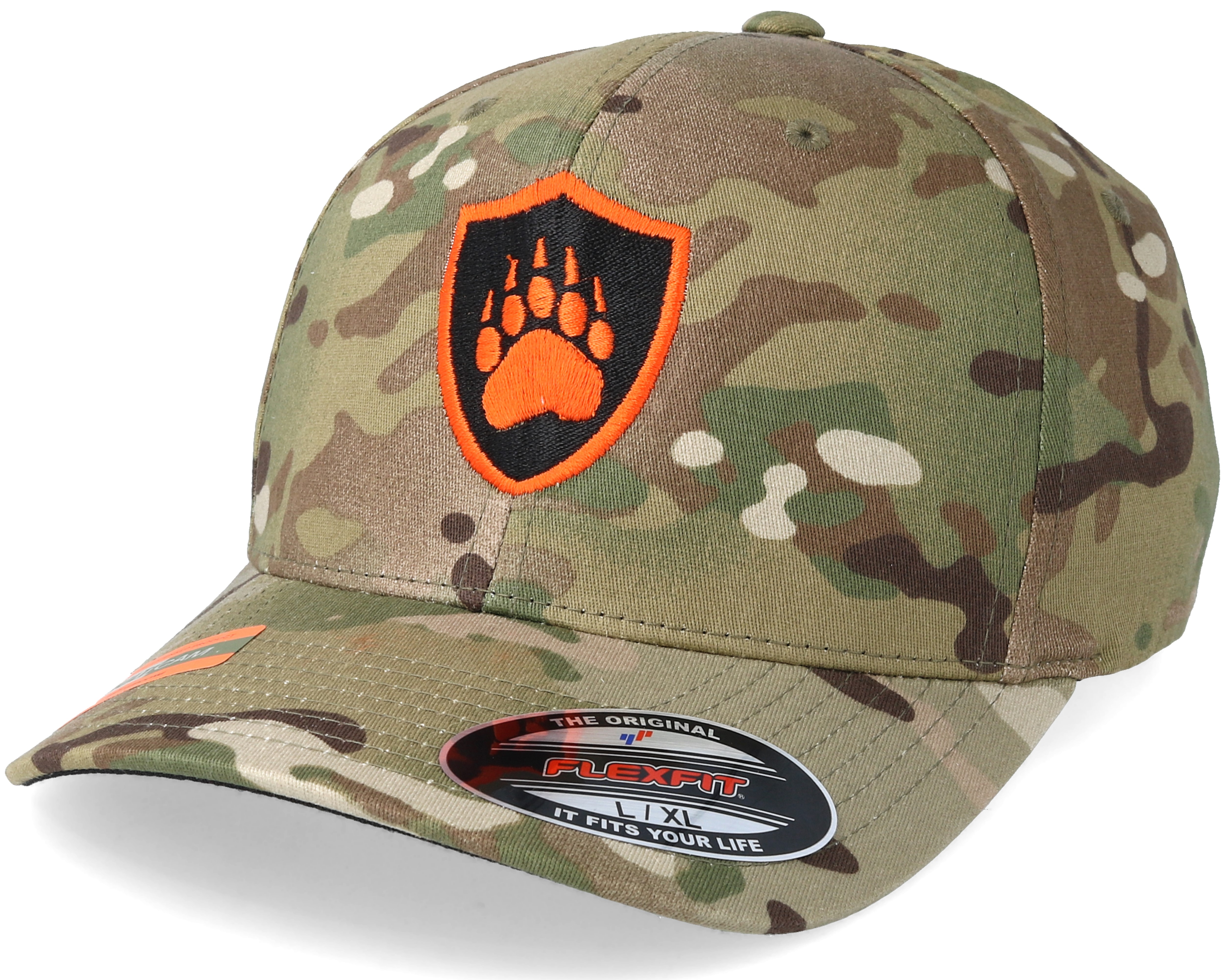 Crestprint Camo Flexfit Hunter caps Hatstore.co.uk