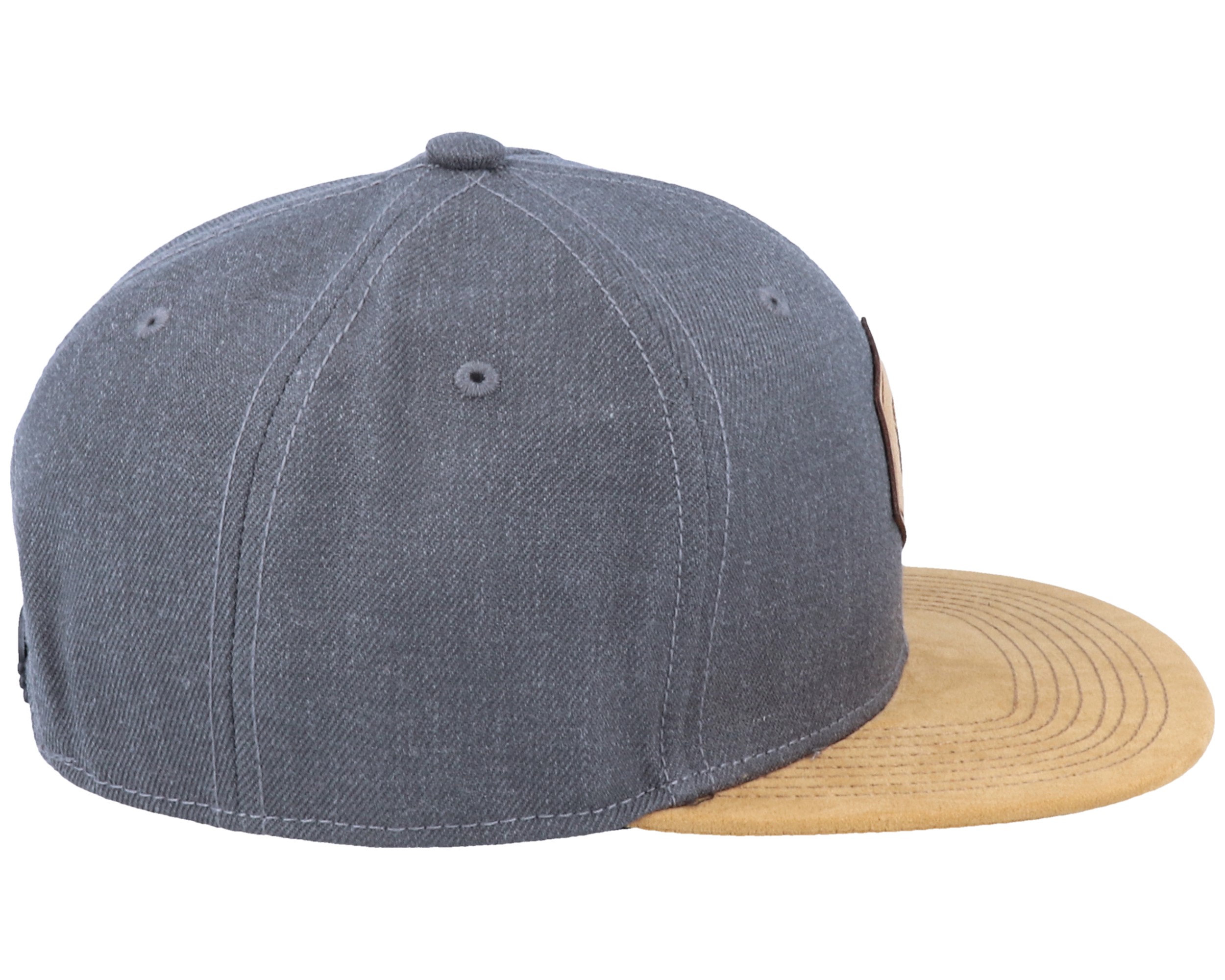 Denmark Map Patch Dark Heather Grey/Suede Snapback - Iconic caps - Hatstoreworld.com